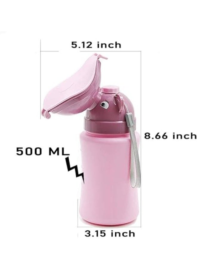 Kids Portable Travel Urinal 500ml for Toddler Boys Girls Pee Training Emergency Toilet Potty for Car Trip Outdoor Camping on The Road Park Beach Travel Essentials - Image 2